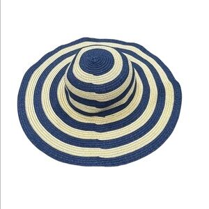 𝅺BEACH/SUMMER hat navy/natural stripe-girls